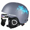 Cascos de esquí Hombre Mujer Niños Casco Adulto Snowboard Equipo de esquí Gafas Máscara y cubierta Monopatín de seguridad moldeado integralmente 230725