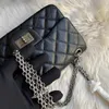 10a Super Original kvalitet 20 cm kvinnor axelväska väskor kaviar läder lyx designer väska crossbody väskor modeklassiska jfr kedjepåsar dam handväska med låda