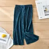 Trousers Children's Pleated Wide-Leg Pants Summer Girl Kids Loose Casual Chiffon Ankle Length Pants Trousers WTP04 230725