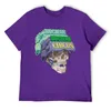 T-shirt da uomo T-shirt con stampa teschio Trendy Cartoon Pattern Cotton Abbigliamento outdoor Manica corta da strada che assorbe il sudore