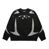 Мужские свитера, винтажный трикотаж Y2K со звездами и зимним рисунком Harajuku, пуловер большого размера, свитер унисекс, эстетичная одежда для подростков 230725