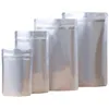 Förpackningspåsar Återställbar luktsäker aluminiumfolie Stand Up Bag Reclosable Zipper Packaging Pouch Drop Delivery Office School Business OTB3C