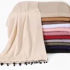 Scarves Pure Color Mercerized Cotton Head Hand Beading Water Drop Beads Closed Toe Elastic Breathable Scarf Jersey