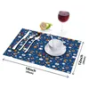 Runner da tavolo 4/6 pezzi Set tappetini Rugby Calcio e pallacanestro Tovagliolo per cartoni animati Accessori per la cucina Tovagliette decorative per feste domestiche