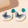 Stud Earrings YLWHJJ Rattan Knit Women Geometric Weave Round Cute Butterfly Fashion Jewelry