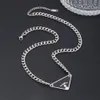 Necklaces Designer Necklace for Women Stainless Steel Triangle Letter Chain Necklace Inverted Triangle Fashion for Man Pendant Necklace Designer Jewelry