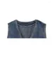 Kamizelki damskie damskie płaszcz dżinsowej kurtki koreańska vintage luźna moda harajuku y2k streetwear niebieska kamizelka wierzchnia wierzchołka wierzchu 2023 Ubrania