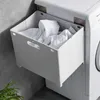 Storage Baskets Basket Laundry Household Punch-free Basket Plastic Storage Car Bin Baby Organizer Can Foldable Portable Bathroom Storage