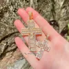 Baguette personalizado Iced Out 925 Sterling Silver Vvs Moissanite Cross Pendant