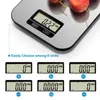 Household Scales New Digital Kitchen Scale 5Kg/1g Stainless Steel Kitchen Electronic Scales High Accurate Food Baking Weigh Scales with wall hook x0726