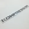 Chrome Silver KOMPRESSOR Letter Logo Trunk Emblem Badge Sticker for Mercedes W203 W204 W212 W221 AMG247C