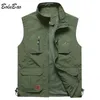 Men's Vests BOLUBAO Mens Mesh Vest Multi Pocket Quick Dry Fishing Sleeveless Jacket Reporter Loose Outdoor Casual Thin Vests Waistcoat Male 230725