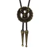 Bow Ties Western Denim Bolo Tie Zinc Alloy Leather Rope Collar