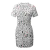 2022 Summer Oversized Women's Fashion Trend Bestselling Temperament Digital Printed Flower and Grass Dress