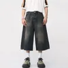 Shorts pour hommes Y2K Mens Vintage Streetwear Culottes Coréenne Harajuku Denim Pantalon Large Jambe Pantalon Court Grunge Bermudas Jeans Vêtements 230725