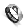 Band Rings Stainless Steel I Love You Ring Diamond Half Heart Couple Engagement For Women Mens Will And Sandy Fashion Drop Delivery Je Dh07E