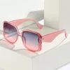 Solglasögon Zly 2023 Fashion Square Women Men Gradients Lens PC Leopard Frame Shield Casual Style Vintage Sun Glasses UV400