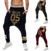 Pantalon homme 2023 printemps automne décontracté entrejambe bas Hip Hop faisceau pied jambe Streetwear danse de rue or numéro imprimé pantalon hommes