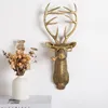 Decoratieve Objecten Beeldjes Gebronsde Hars Dierenkop Sculptuur Met Glazen Wandmontage Beer Muis Standbeeld Beeldje Opknoping Hanger Home Decor 230724