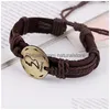 Identification 12 Constell Id Bracelets Adjustable Horoscope Leather Bracelet Bangle Cuff Mens Wrist Band Fashion Jewelry Will And San Dhvgr