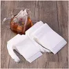 Herramientas de té y café 100 unids/lote bolsas de filtro desechables Dstring bolsa vacía para hojas sueltas y con infusor de papel sin blanquear Natural Drop D Otyfr