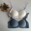 Soutien-gorge sans bretelles en coton doux pour femmes avec augmentation mammaire 7 couleurs à la mode adaptées aux femmes