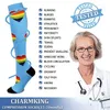 Chaussettes de sport unisexe bas de Compression haute élasticité professionnelle Protection des jambes respirante séchage rapide longue pour hommes femmes