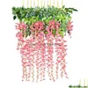 Dekorativa blommor kransar 12st wisteria artificiell blomma 75 cm 110 cm simation vinrankan hängande för jul hem fest 6 färger 3 typ ot5hy
