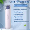 Gesichtsmassagegerät EMS RF Multifunktionale LED-Potherapie 7C Kühlung Hautstraffung Faltenentfernung USB-Aufladung 230726