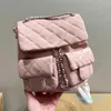 Plecak w stylu plecaków torba projektantka Kobiety podróżują plecakami łańcuch sprzętowy skórzany podwójny plecak mody mini torba szkolna crossbody