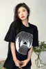 Heren T-shirts CAVEMPT CHECK EARTH PRINT CE KORTE MOUW T-SHIRT VOOR HEREN EN DAMES DAG STIJL LOSSE CREW HALS KORTE MOUWEN