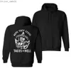 هوديز الرجال من النوع الثقيل La Santa Muerte Hoodie Pattern Sweatshirt Halloween New Men's Sportswear Autumn and Winter Hoodie Z230726