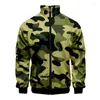 Mannen Truien 2023 Kleurrijke Camouflage Print 3d Stand Kraag Hoodie Mode Mannen Vrouwen Rits Jassen Lange Mouwen Zip Up sweatshirts