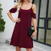 Lu Party Dress Summer Ny Casual Suspended Tank Top Off Axel Ruffle Sleeve Dress Womens Dress Fashion Beach