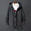 Męski okopa płaszcza Korea Moda Zauważa 7xl 8xl 2023 Casual Black Windbreaker Jackets Długi płaszcz na wiosenne jesień zimowe ubrania 230726