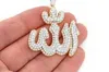 Lab Grown Diamond Large Double Layer Allah Pendant 14k Rose Gold Factory Wholesale Price Hip Hop Jewelry Latest Classic Design