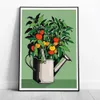 Affiches de fruits oranges de citron imprimés plantes fleurs toile peinture de peinture murale images pour moderne nature home salle à manger café décor w06