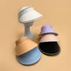 Wide Brim Hats Large Beach Women Sun Cotton Any-matching Outdoor Breathable PVC Fashion Solid Color Sunscreen Caps Protection