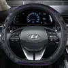 Pour Hyundai ioniq 2016 2017 2018 2019 2020 DERMAY Couvre Volant De Voiture Massage Antidérapant Auto Accessoires Intérieur H220422321K