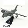 Uçak Modle 1/200 ABD Amerikan Donanması Ordusu C-17 Globemaster Transport Uçak Uçak Savaşçısı Model Oyuncak Ekran Gösterisi Koleksiyonları 230725