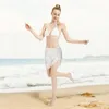 Kvinnors badkläder madrass randig sexig kvinnor strand täcker wrap chiffong pareo sarong strandkläder casual bikinis cover-ups kjolar baddräkt