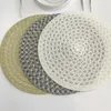 Table Mats Round Weave Placemat Fashion PP Dining Mat Disc Pads Bowl Pad Coasters Waterproof Cloth 38cm Diameter