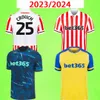 23 24 Stoke City MIKEL CAMPBELL Fußballtrikots Heim Auswärts Dritter SMITH FLETCHER POWELL BROWN CLUCAS Kinder Kits 2023 2024 Baker Männer Kinder Kit Fußballhemden T Uniform Jungen