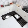 Mode cuisine bande géométrique tapis de sol tapis salle de bain absorbant tapis maison porte absorbant chambre salle de bain tapis ensemble 20230726