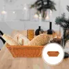 Dinnerware Sets Woven Bread Basket Rattan Storage Wicker Baskets Rustic Handwoven Pantry Countertop Fruit Serving