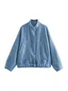 Women's Jacket Fashion With Pockets Oversized Bomber Coat Vintage Long Sleeve Snap Button Female Outerwear Chic Tops 230725