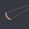 New Crystal Love Brand Classic Bullet Head Designer for Women Fashion Electroplated Gold Nail Pendant Necklace 19KP 19KP