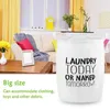 Storage Baskets Cotton Storage Basket Bucket Shape Dirty Clothes Baskets Foldable Laundry Basket Large Capacity Closet Clothes Organizer R230726