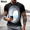 Męskie koszule spersonalizowane śmieszne koszulka moda 3D niebo nadruk swobodny luźne fajne topy
