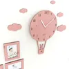 Decorative Objects Figurines Mandelda Swing Creative Balloon Cartoon Wall Clock Living Room Simple Unique Watch Children Bedroom Noiseless Cute 230725